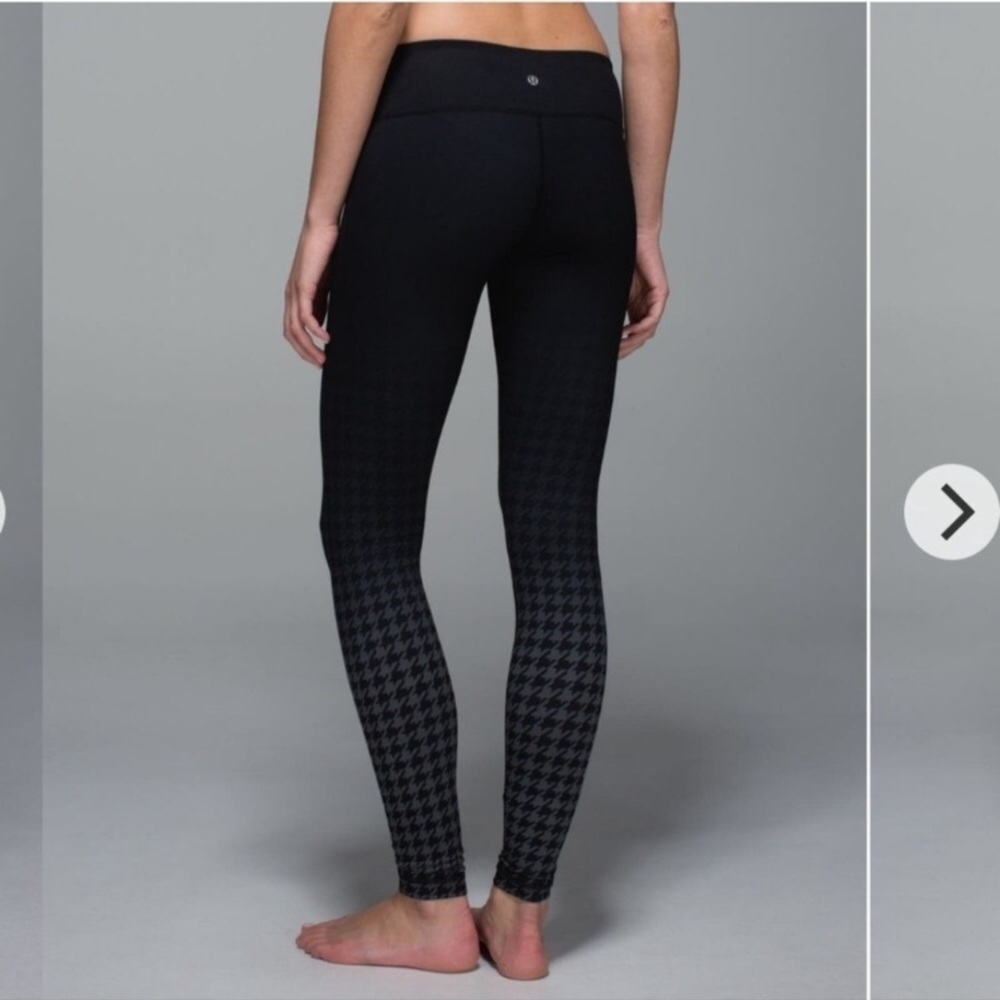 Lululemon Wunder Under Pant Full-On Luon Giant Houndstooth Dip Dye Deep Coal